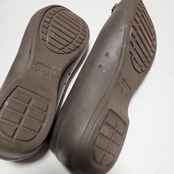 Crocs Gianna Chain Link Ballet Flats Slip On Shoes Women's Size 10 Brown - Picture 5 of 5